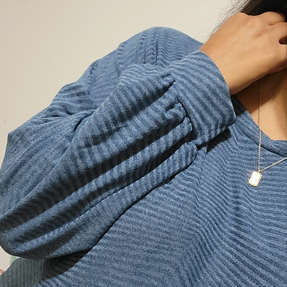 KEEPIN IT REAL TEAL BLUE TUNIC TOP - Picture 12 of 14